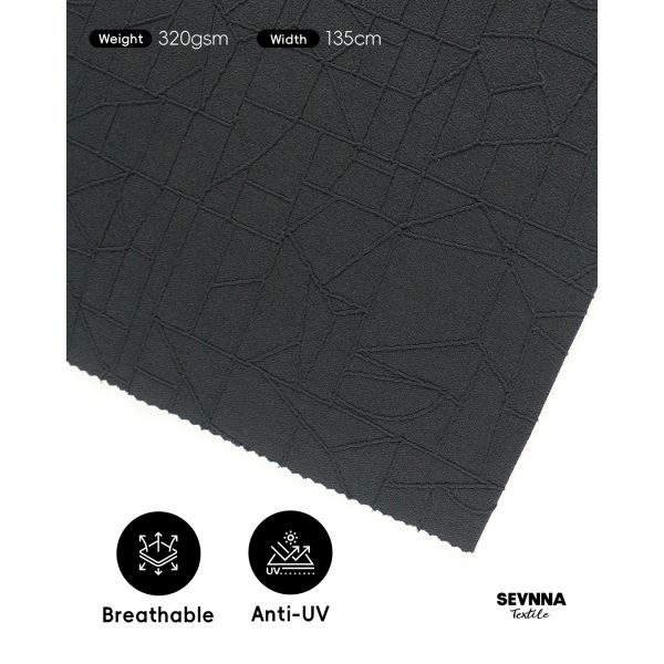 320gsm 92%Recycled Nylon + 8%Spandex Textured Swim Fabric RN-2401
