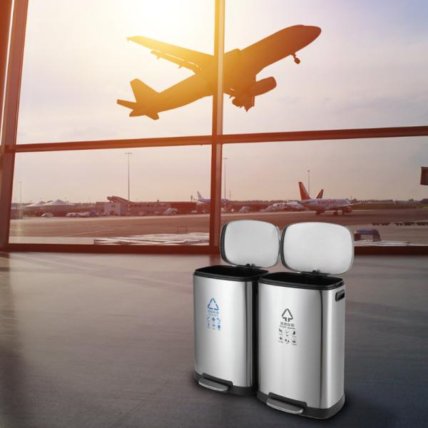 Anti Scratch 100L Two Compartment Garbage Can