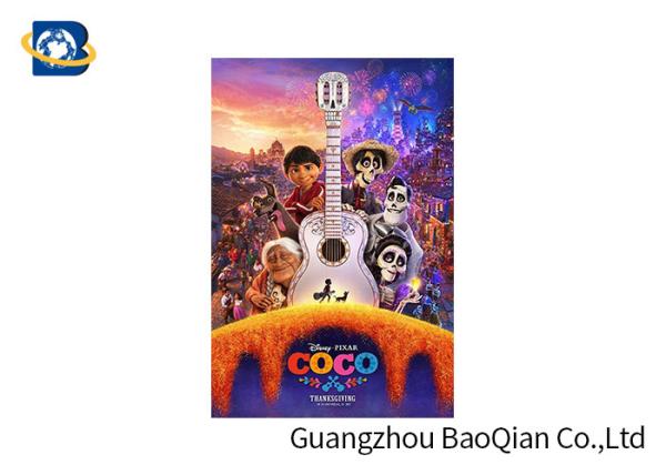 PET / PVC / PP 3D Lenticular Poster Printing , Cartoon Lenticular Movie Poster Advertisement