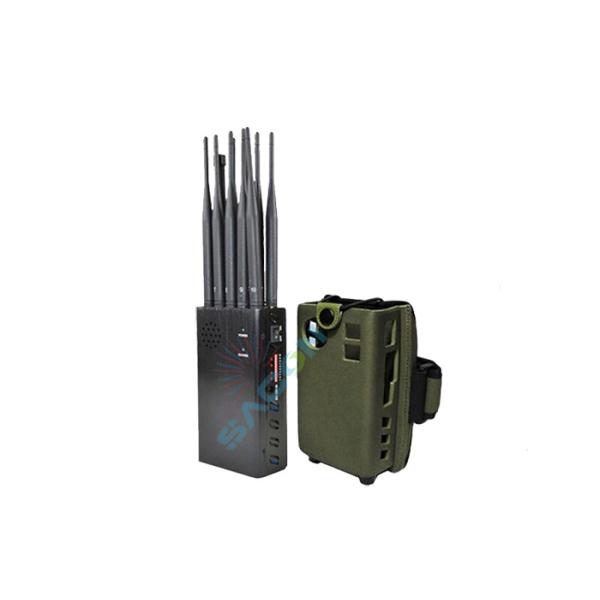 10W High Power Signal Jammer with 8000mAh Battery and 30m Jamming Range Portable