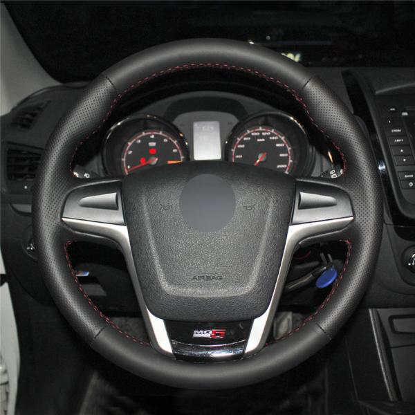 Designer Leather Steering Wheel Cover stitched for MG3 MG 3 MG6 MG 6 MG5 MG 5