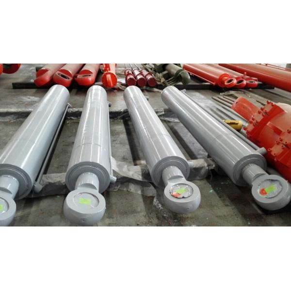 Unloading Dump Truck Single Acting Telescopic Hydraulic Cylinders ISO9001 Certification