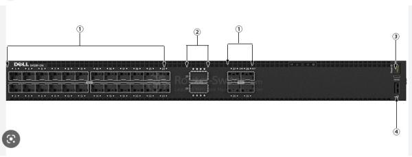 compatibilidade eletrónica PowerSwitch S4128F de 1000Mbps Dell em portos do interruptor 28SFP