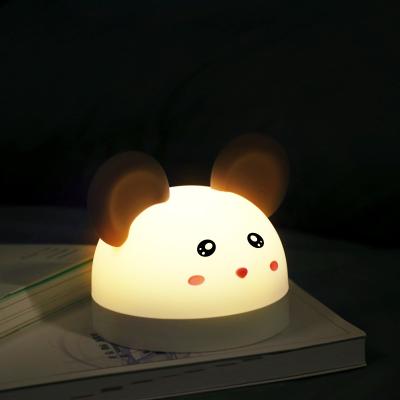 Creative Gulu Mouse Led Kids Cartoon Bedroom Night Light Smart Mini Table Digital Alarm Clock