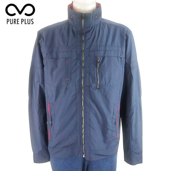Long Sleeve Grey Mens Light Padded Jacket Fake Zipper In Chest
