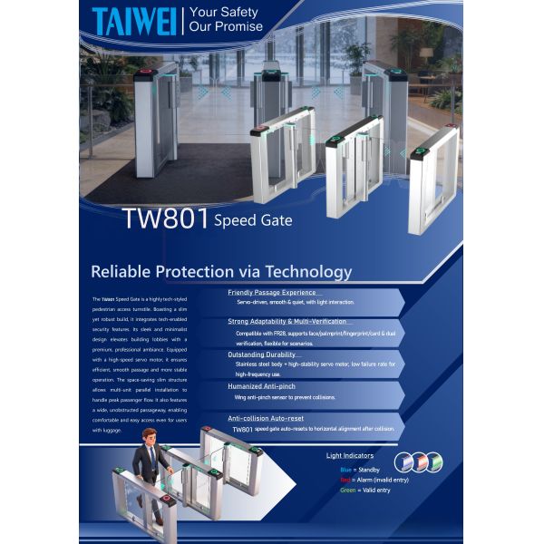 IP54 Stainless Steel Swing Gate Turnstile With Face Recognition 2 Way