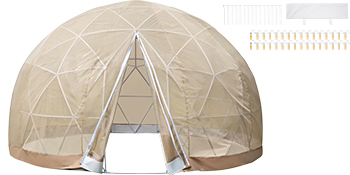 Luxury Large Glamping Tent Outdoor Geodesic Dome Tent Event Dome Outdoor With Shower Toilet, Canopy Gazebos Screen
