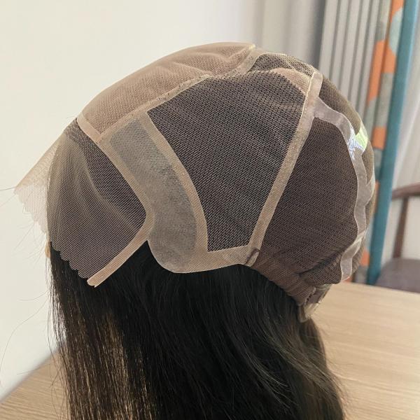 Perruques médicales en silicone de densité moyenne avec dentelle transparente et personnalisées