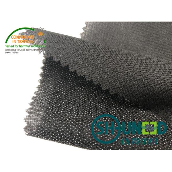 Black PA Coated Woven Interlining Twill Woven Stretch Interfacing