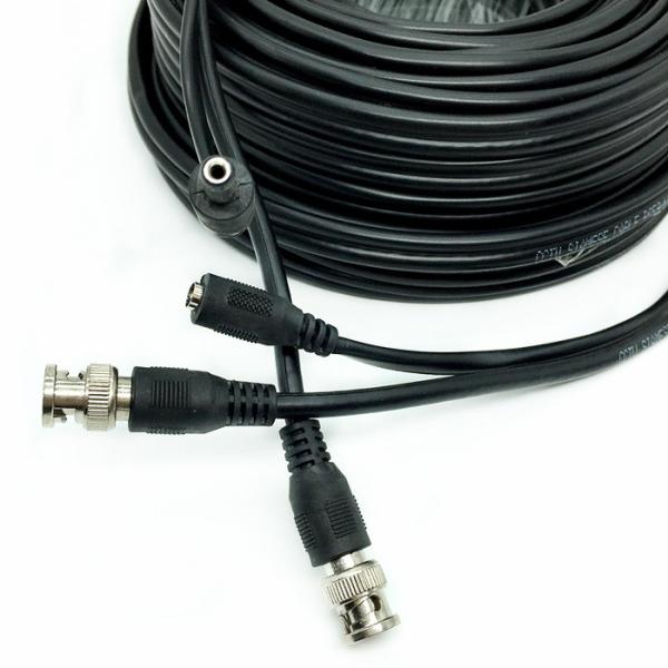 Fez pre ao cabo 20M da câmera do CCTV do co-axial de RG59P 30M 40M Patch Cord BNC e conector da C.C.