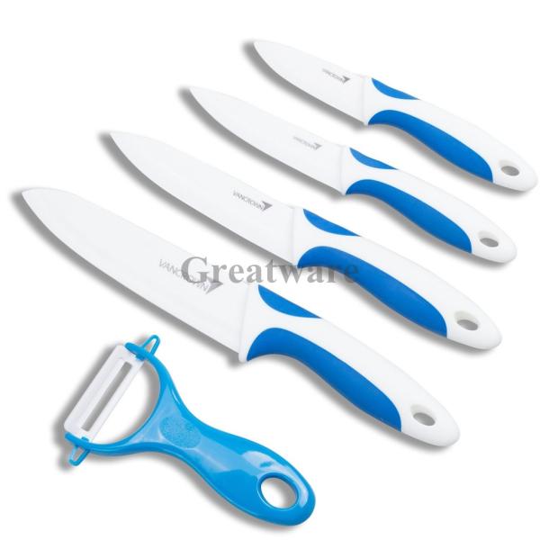 5 Pieces Ceramic Knife with Peeler 6 /5 /4 /3 Inch