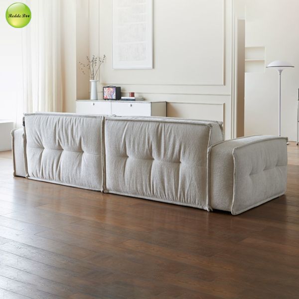 Two Seater Fabric Compressed Sofa Lumbar Support Space Saving Customized