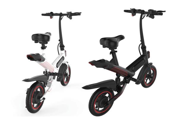 Female Small Folding Electric Bike , Portable Electric Bicycle Ergonomics Design