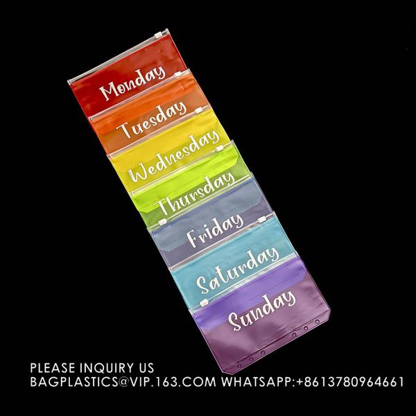 Cash Budget Envelopes For Budgeting Slider Zipper Binder Pouch Loose Leaf Bags Insert Pages Waterproof Document