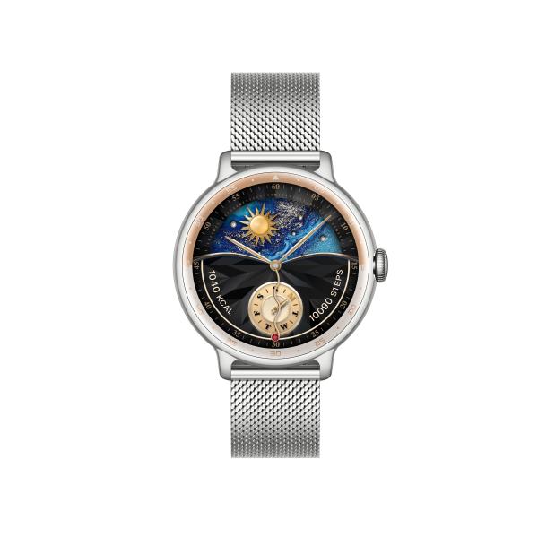 Waterproof IP68 KW60C GPS Motion Track 1.19 Inch Round Screen Fashion Smartwatch for Women's Health and Sleep Monitoring