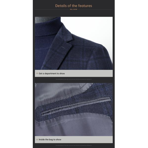 Men's Nonwoven Office Wear Customized Logo Slim Fit Black Wedding Suit Blazer Jacket