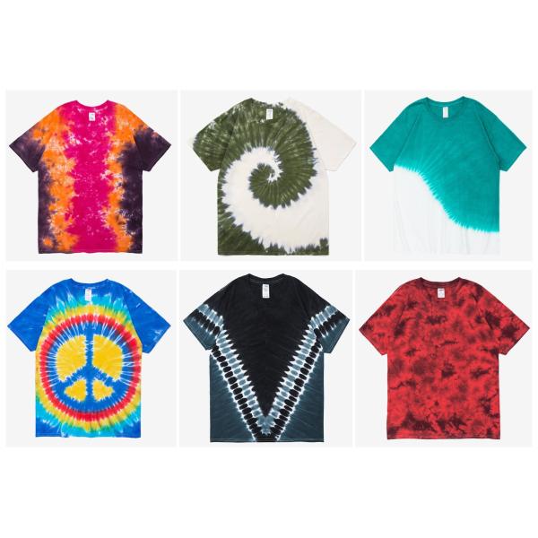 Customized high quality cotton short sleeve o neck street hand dyed Rainbow t shirt