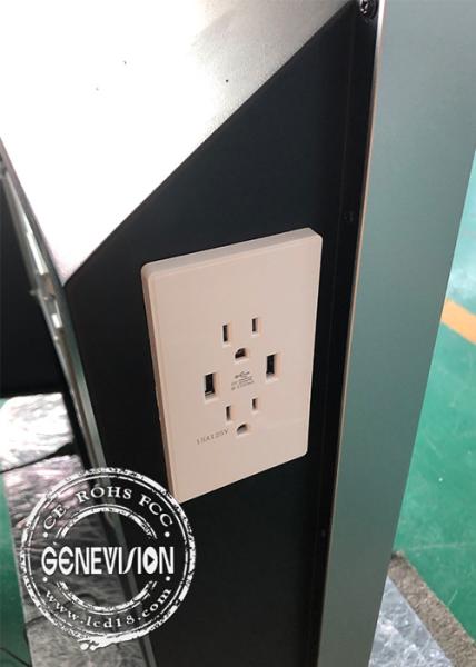 22 - 65 assoalho que está a estação de carregamento sem fio do telefone esperto do Signage de Digitas com HDMI dentro