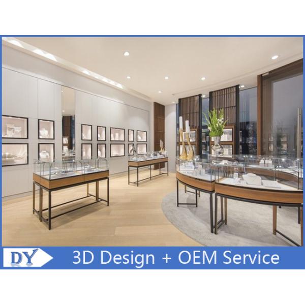 Металлические круглые формы фанеры ювелирные витрины / витрины из стекла для розничной продажи