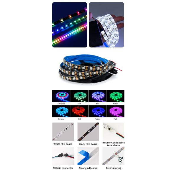 18/30/60 светодиоды SMD5050 светодиодные гибкие световые комплекты с полосой света DC 12V/24V для коммерческого оформления