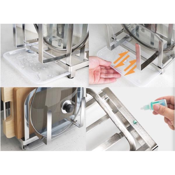 Стойка держателя разделочной доски Kitchenwares нержавеющей стали Anticorrosion 304 серебряная