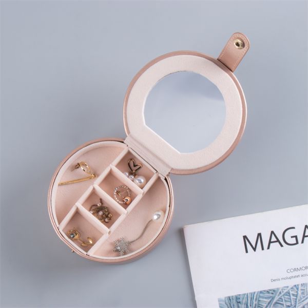 Free Sample Leather Jewelry Organizer Box For Ring Earring Necklace Bracelet Packaging