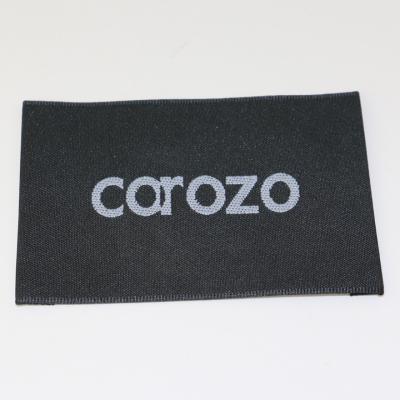 100% Polyester Straight Cut Fabrics Woven Neck Labels for Clothing Garments