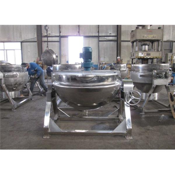 Tomato Jam Tilting Steam Kettle , Industrial Kettle Boiler Stainless Steel Material