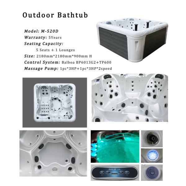 США Бальбоа 6 человек горячая ванна массаж на открытом воздухе спа ванны гидромассажные бассейны для джакузи