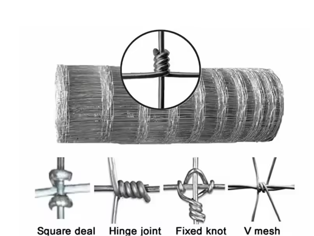Zinc Coated Field Fence 1.0m Height 50m Length for Sheep Goat Pasture and Rural Fencing