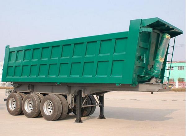 40T-100T 2 Axles or 3 axles heavy load dump tipping semi trailer truck ,  dump tractor trailer