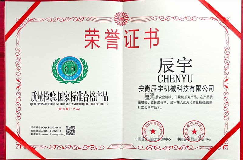 ANHUI CHENYU MECHNICAL CO.LTD Сертификации