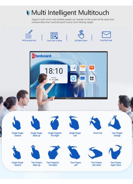 Camera Model Android 4+32g 85'' Indoor Conference Education Interactive Touch Panel
