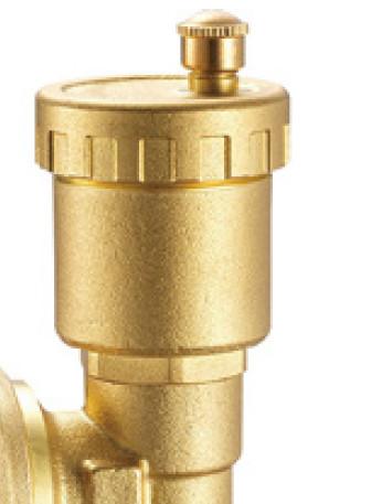 6019 Brass End Piece With G1 Felxible Female Nut For Hot Forged Supply Manifold Air-Vent And Draining Valve Integrated