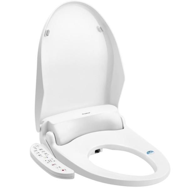 Electric Automatic Toilet Seat Cover Double Nozzle Design With Auto Wash Night Light