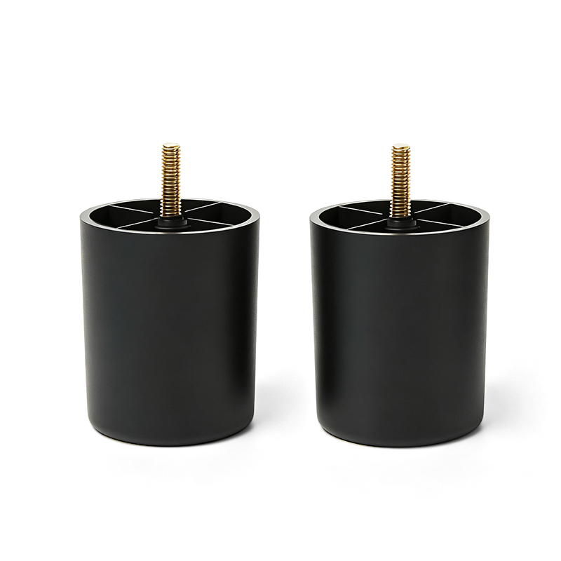 Round Plastic Height Increasing Sofa Feet Black Furniture Support Leg Accessories