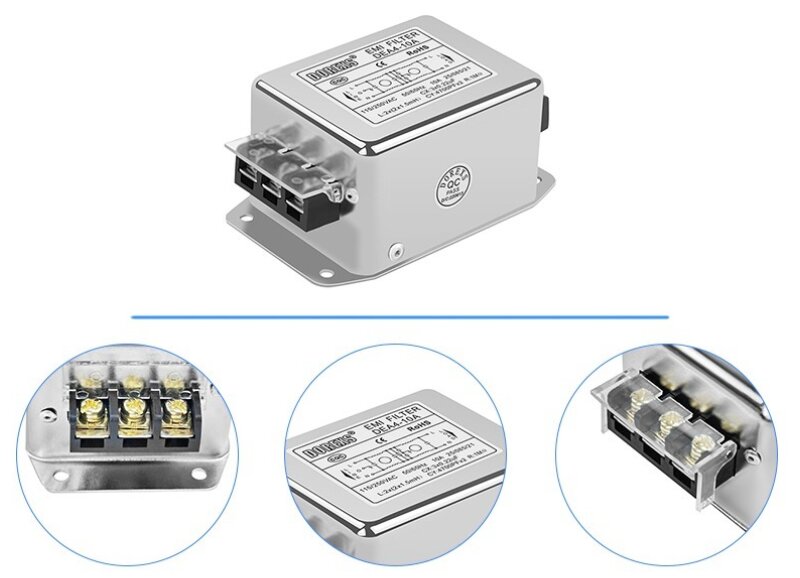 3A-20A EMI фильтр Биполярный 220V фильтр питания DEA4-D однофазный фильтр переменного тока