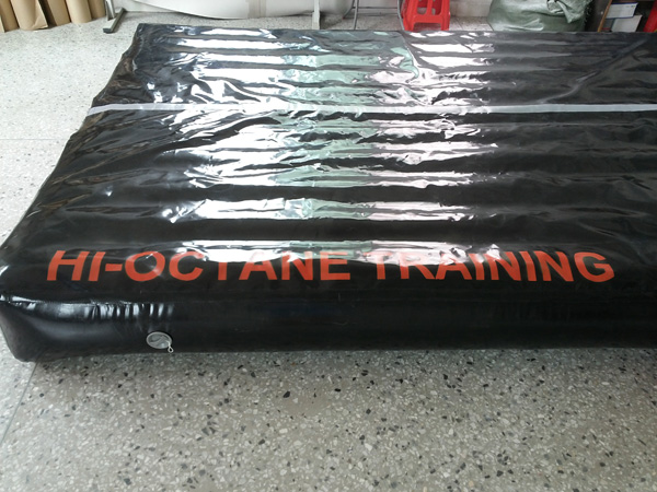 Black 18mL x 2mW Inflatable Air Track , Inflatable Tumbling Track For Gym