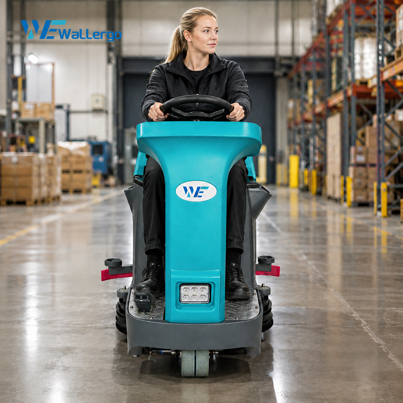 High Quality Industrial 24V 240AH Battery Ride-on Scrubber Machine Airport Floor Automatic Floor Scrubber
