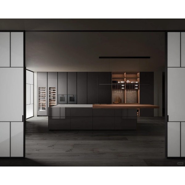 Luxury Modern Kitchen Cabinet Set with Melamine Board for 5 Star Hotel Resort