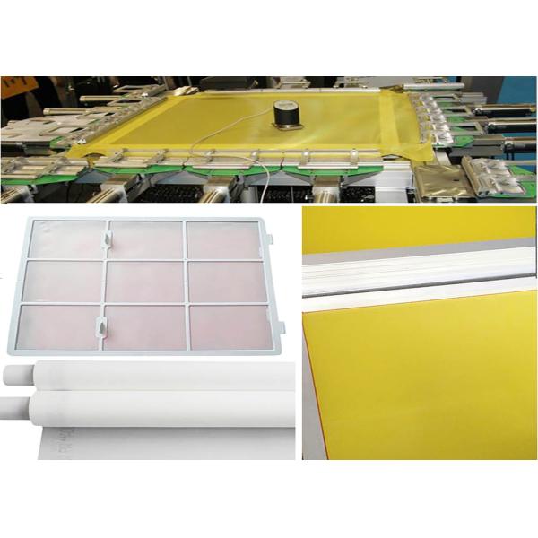 Yellow White Mesh Screen Material Monofilament Mesh Fabric 115cm Width