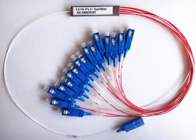 Divisor Singlemode da fibra óptica do PLC 1×16 com pacote de aço do tubo