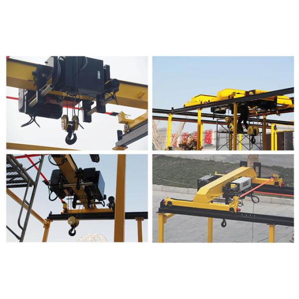 Low Headroom Electric Wire Rope Hoist , Blue Small Overhead Crane Trolley