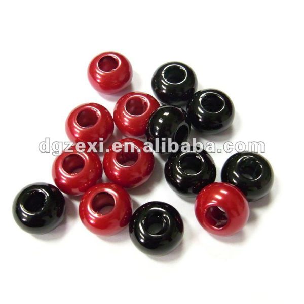 China High Quality Large Hole Plastic Pearl Beads