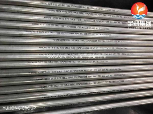 ASTM B622 C22 UNS N06022 Hastelloy Steel Seamless Tube 25*2*6000mm