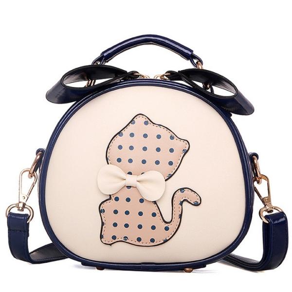 The new shoulder bag cute cartoon bow PU leather handbags
