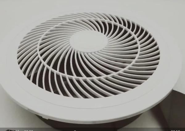 Massa personalizada 200mm 250mm Ventilador de escape de teto de parede com luz LED OEM / ODM Made