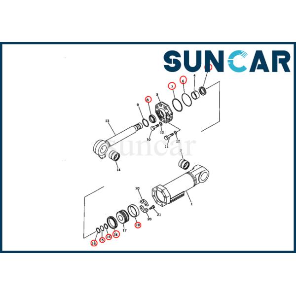 707-99-73010 Dump Cylinder Oil Seal Kit Komatsu Hydraulic Repair Kit Fits WA400-1 Wheel Loader