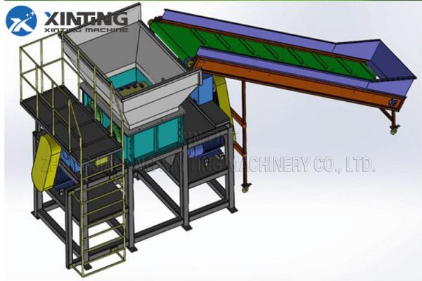 Industry Double Shaft Shredder , Plastic Waste Shredder Machine Blade SKD11