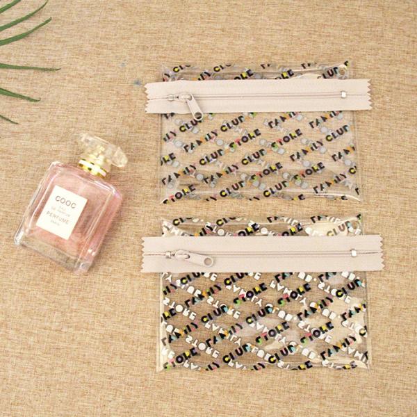 Custom Transparent Plastic Zipper Pouches 15x20cm Multi Color Options